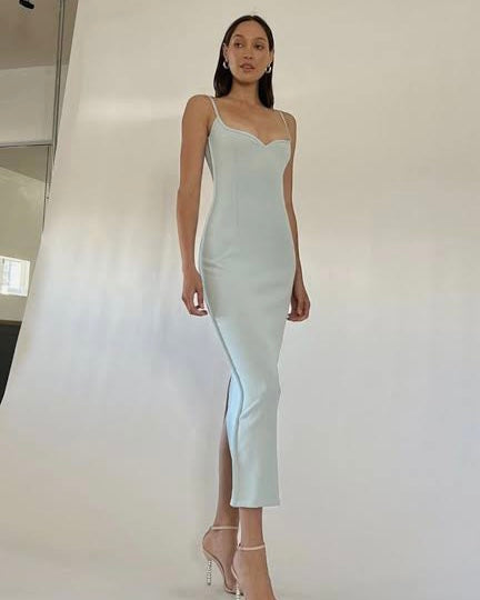 Paris Georgia Heart Mineral Blue Dress | HIRE Only Designer Hire Paris Georgia Heart Mineral Blue Dress | HIRE Only Designer Hire